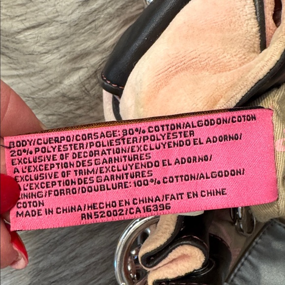 Vintage Juicy Couture Peach Satchel/Shoulder Bag with Chain Handles - Picture 3 of 16